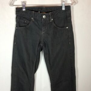 Athleta low rise jeans women 0 black straight leg frontier western cowgirl